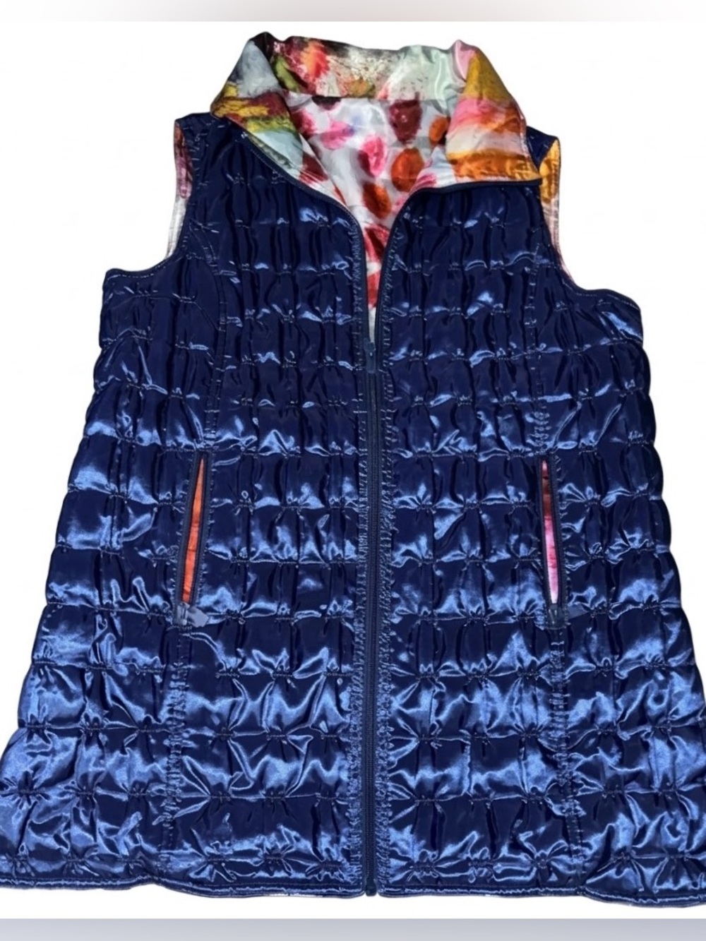 EUC UbU Reversible Colorful Vest - Picture 2 of 6